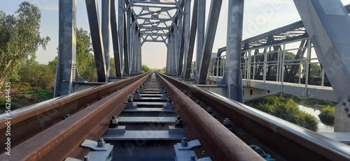 Railway bridge over the river