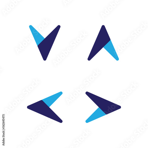 Free Download Blue Arrow Logo Icon - GFXLoad