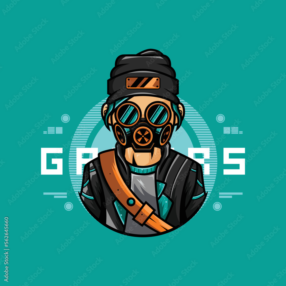 gamer mascot logo design. premium template logo gamer mascot logo design. premium template logo