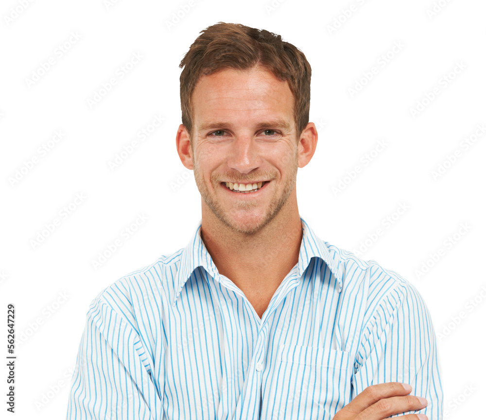 A studio portrait of a confident young businessman posing Isolated on PNG background. A studio portrait of a confident young businessman posing Isolated on PNG background.