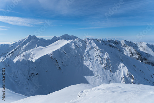 snow covered mountains, Negoiu Peak, Fagaras Mountains, Romania  © Ghidu