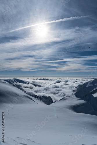 snow covered mountains, Paltinul Valley, Fagaras Mountains, Romania  © Ghidu