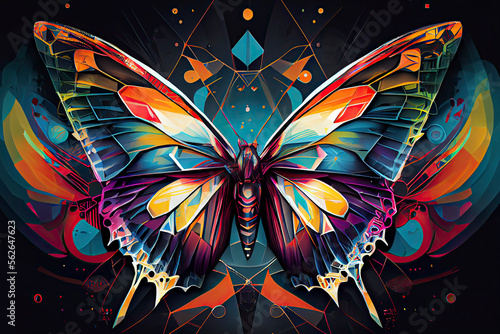 Background with butterfly © surassawadee