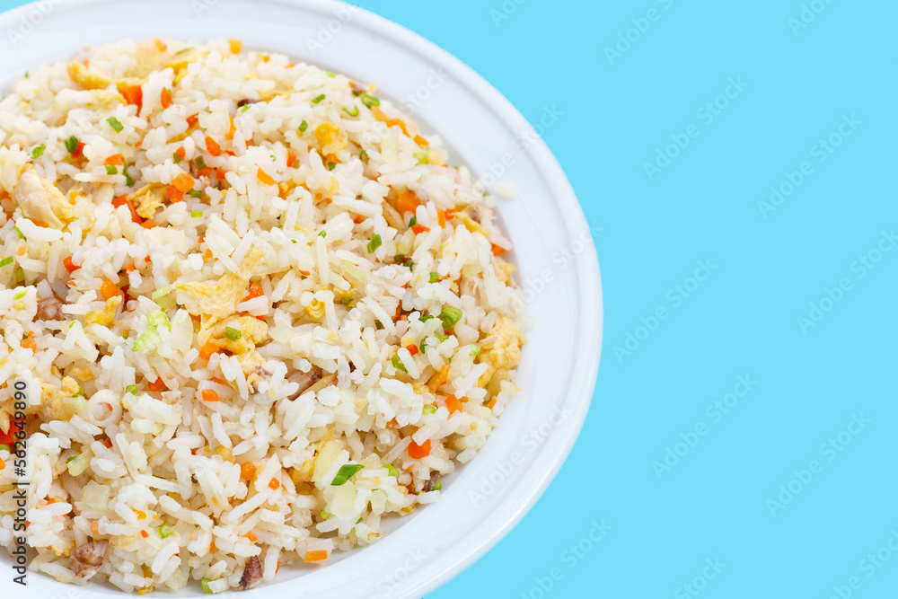 Crab fried rice on plate Crab fried rice on plate