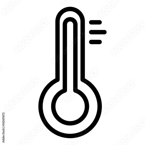 hot temperature line icon