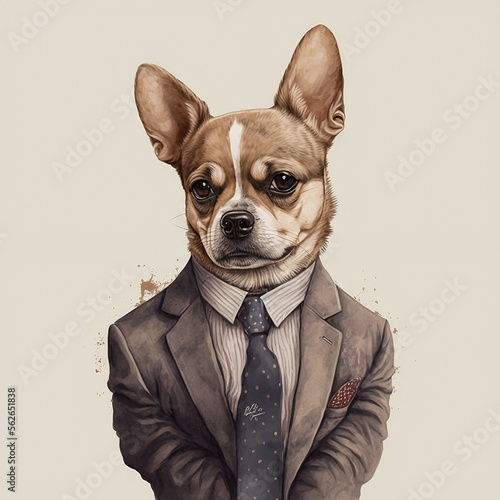 Illustration of a dog in a suit © Alexander