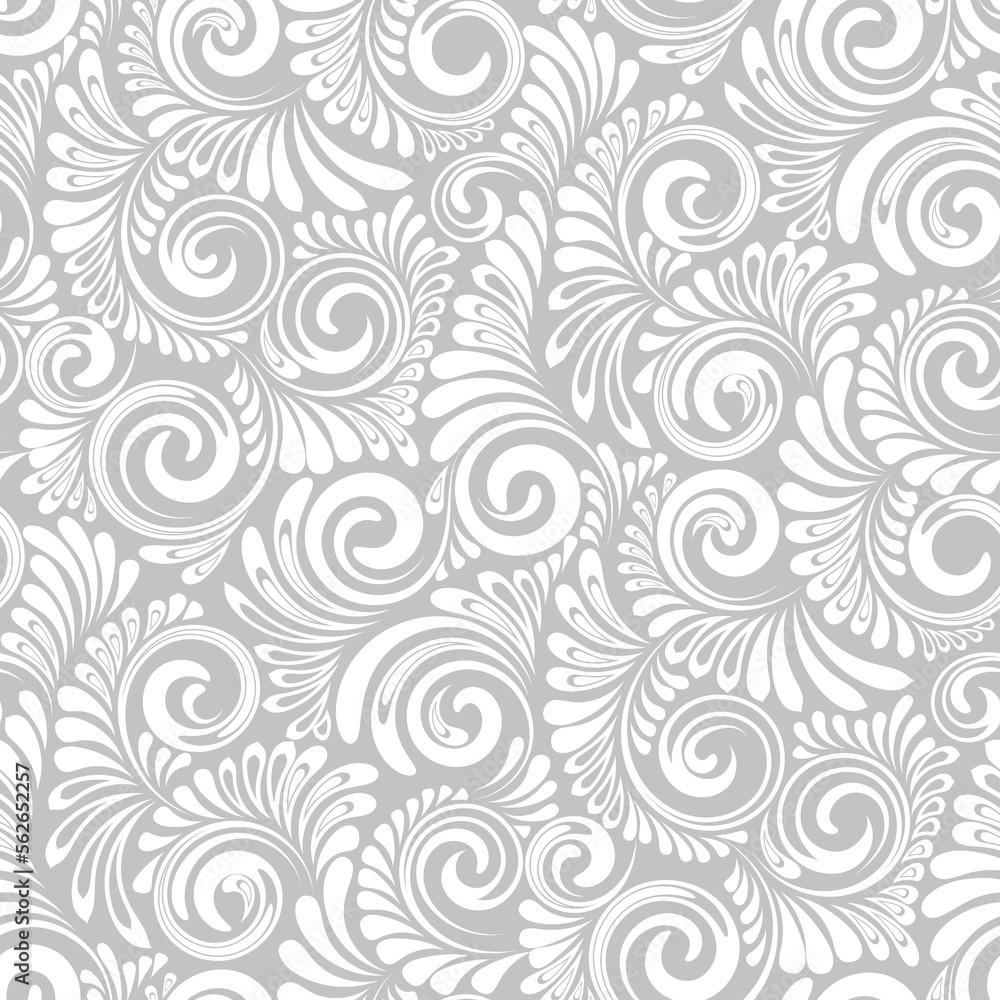 Curve elegant lines  seamless abstracr grey pattern