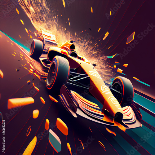 Race Car Digital illustration photo