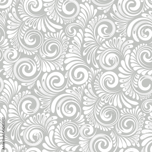 Curve elegant lines seamless abstracr grey pattern