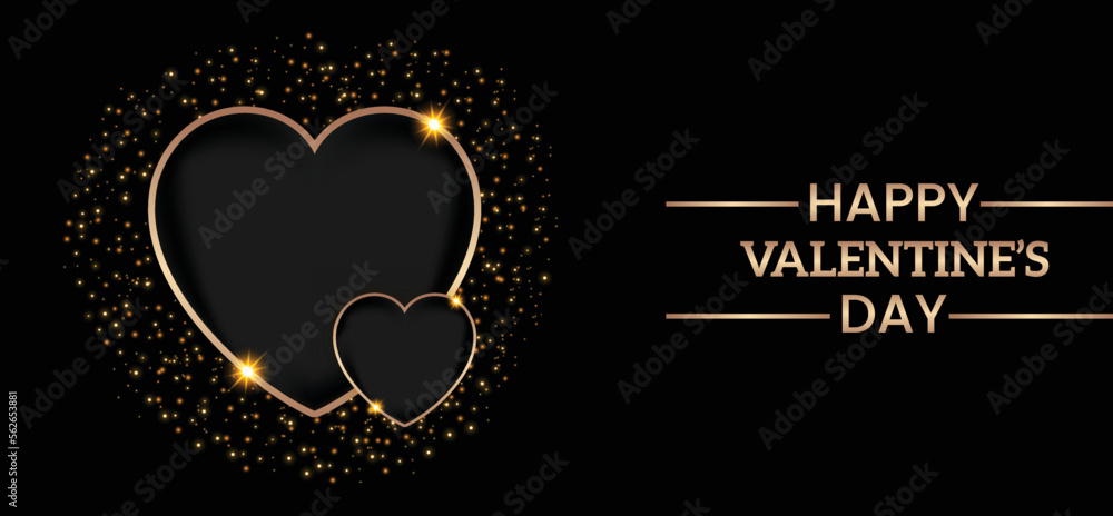Minimal style valentine's day background with love hearts design.