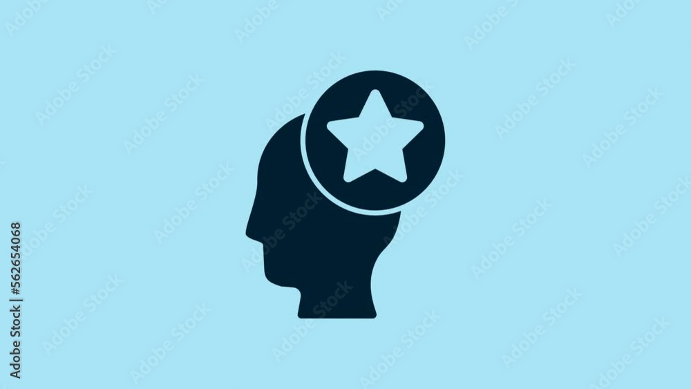 Blue USA Head icon isolated on blue background. United States of America. Independence day. 4K Video motion graphic animation Blue USA Head icon isolated on blue background. United States of America. Independence day. 4K Video motion graphic animation
