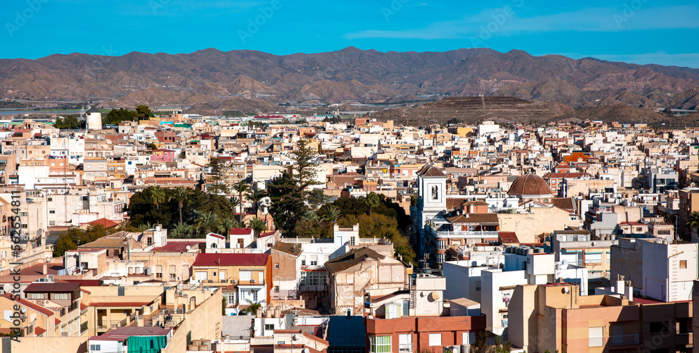 typical spanish skyline panoramic city landscape