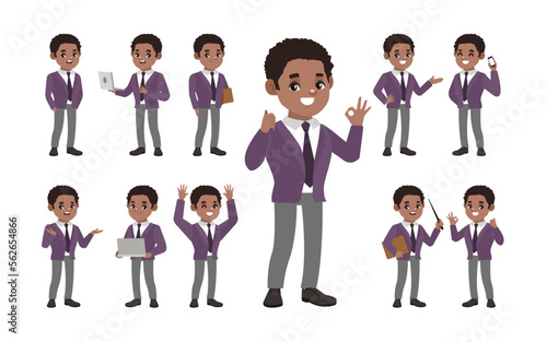 Set of people with different poses