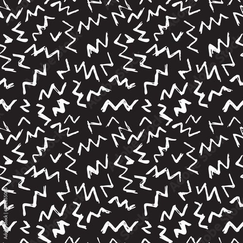 Vector Seamless Hand Drawn Scribble Pattern. Minimal Artistic Sketch Endless Print.