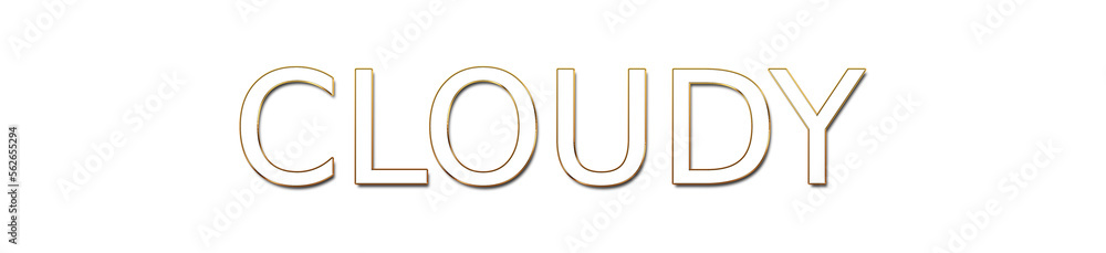 cloudy golden typography banner on transparent background cloudy golden typography banner on transparent background