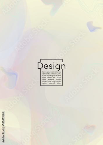 Futuristic Geometric Cover Design with Gradient and Abstract Lines, Figures for your Business. Template Fluid Rainbow Poster Design, Gradient Flow Effect for Electronic Festival.