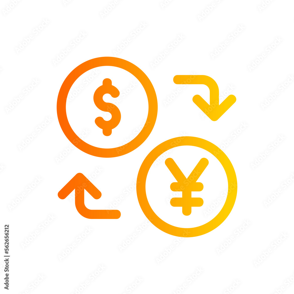 currency exchange gradient icon currency exchange gradient icon