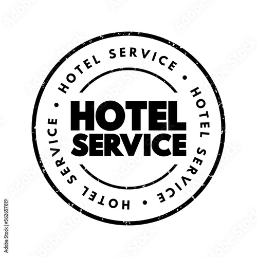 Hotel Service text stamp, concept background