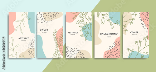 Creative cover design. Social media banner template. Editable mockup for stories, post, blog, sale and promotion. Abstract modern coloured shapes, line arts background design for web and mobile app.