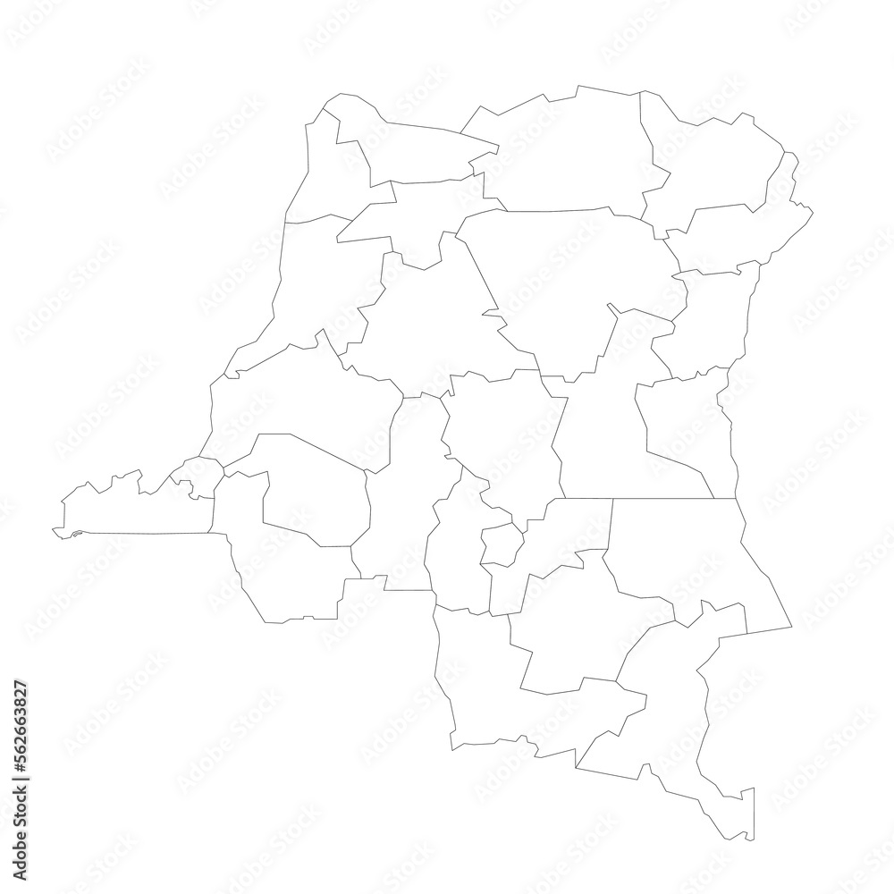 Democratic Republic of the Congo political map of administrative divisions Democratic Republic of the Congo political map of administrative divisions