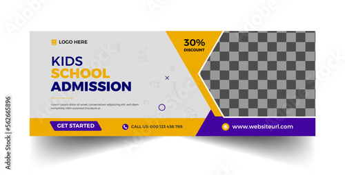 School Admission Facebook Cover Template