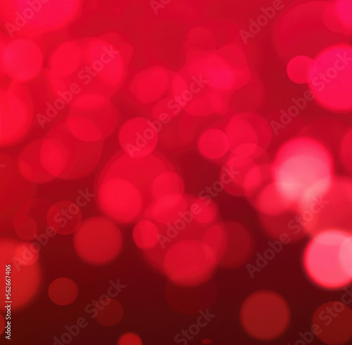 Composition of red bokeh on red background created using Generative AI technology
