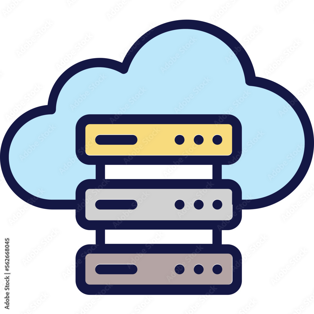 Cloud computing, cloud network Vector Icon Cloud computing, cloud network Vector Icon
