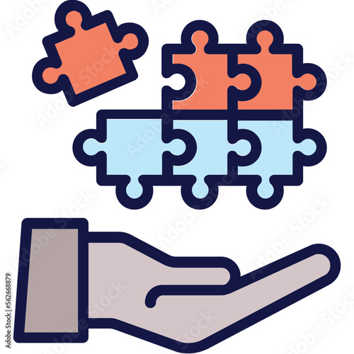 Jigsaw, puzzle Vector Icon
