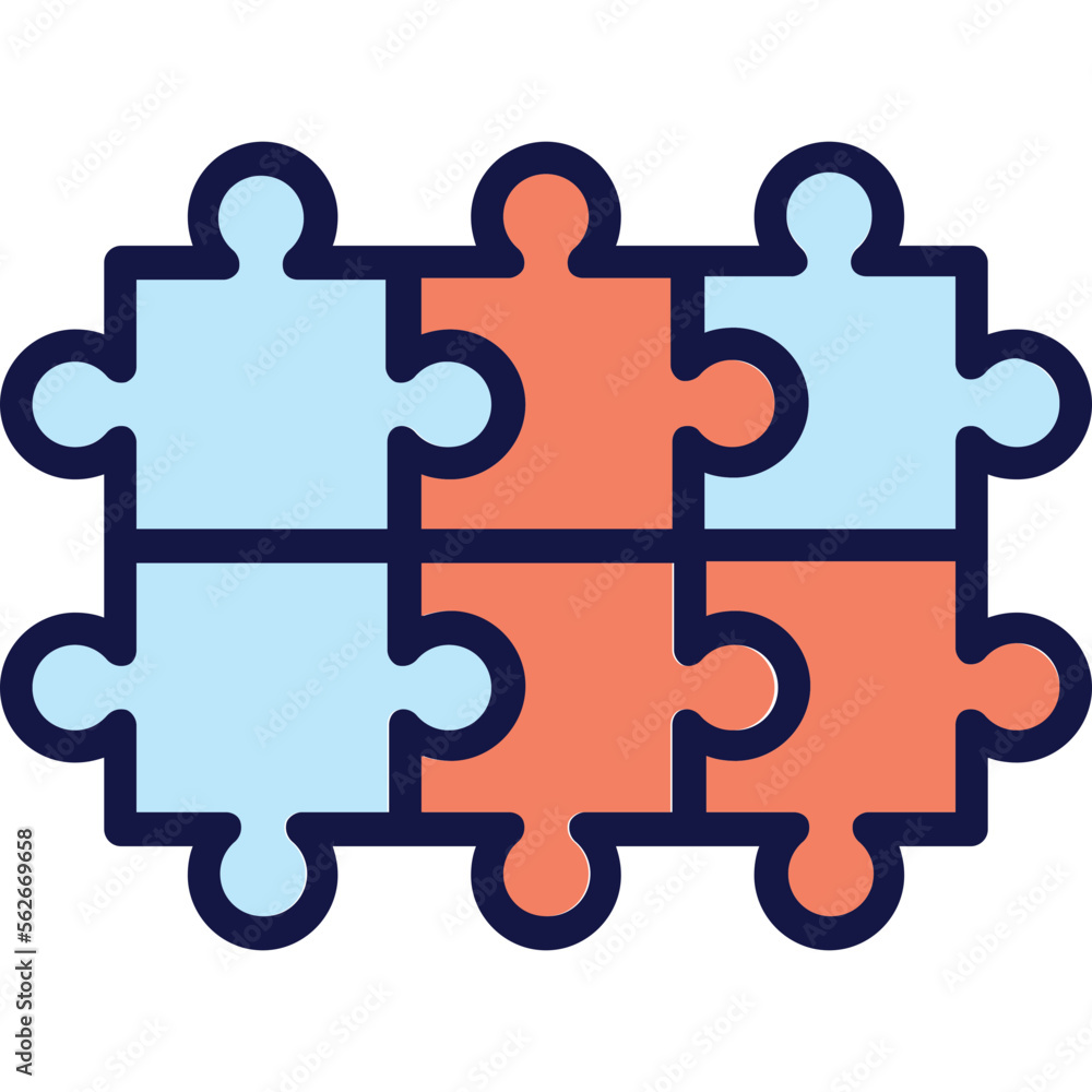 Solution, puzzle system Vector Icon
