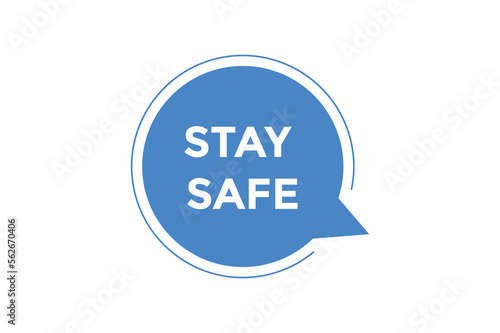 Stay safe button web banner templates. Vector Illustration
