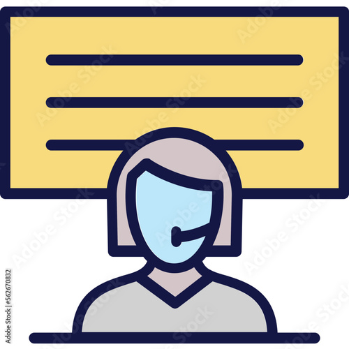 Assistance, consultant Vector Icon