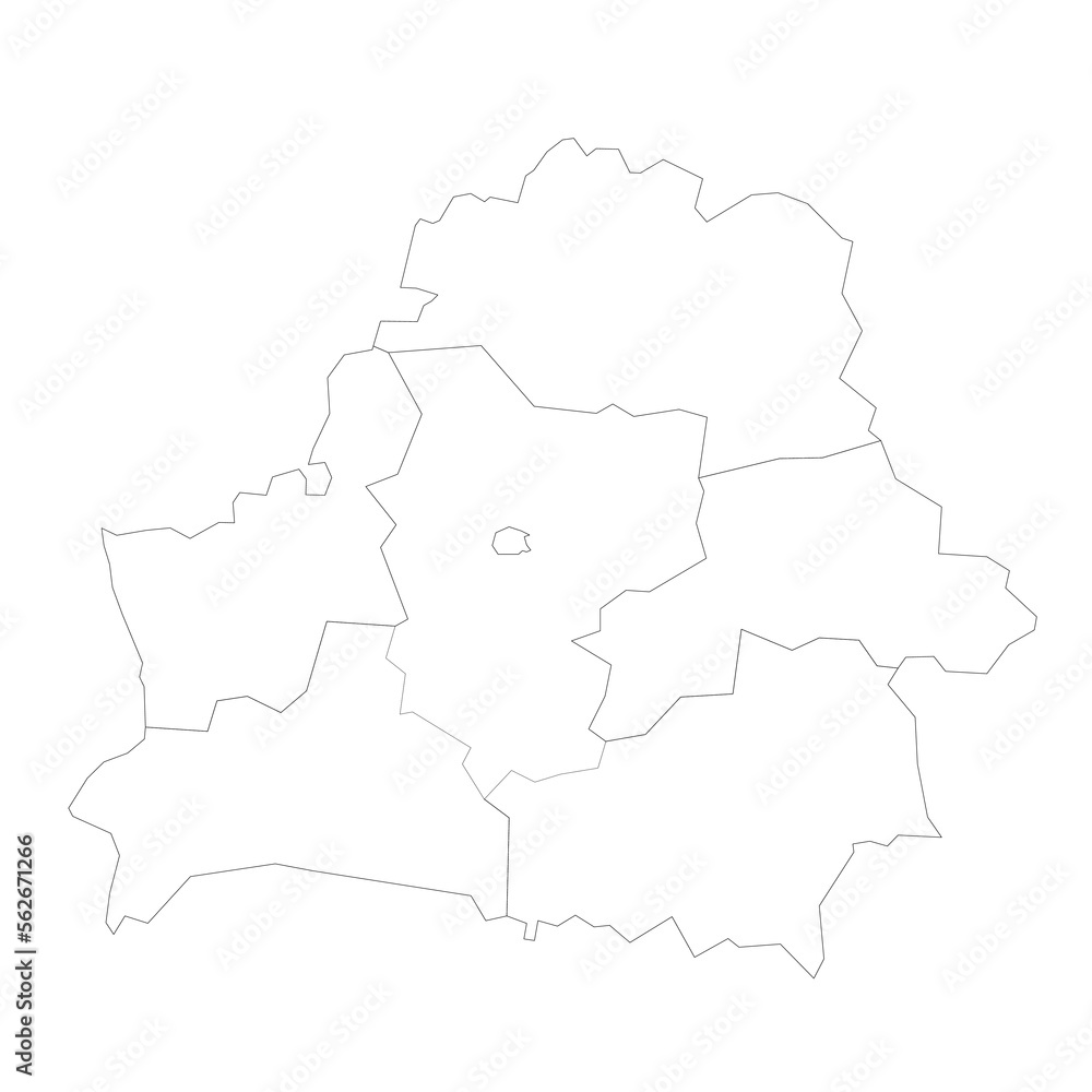 Belarus political map of administrative divisions