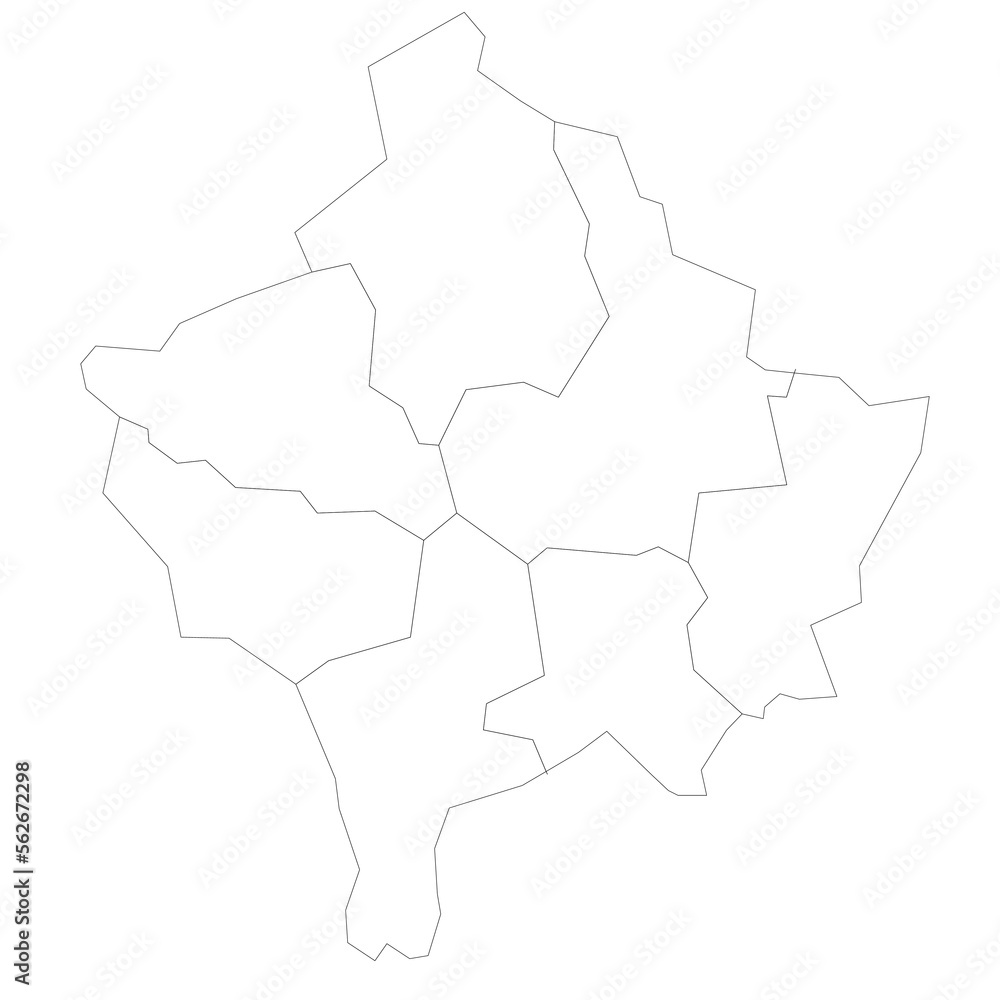 Fototapeta premium Kosovo political map of administrative divisions