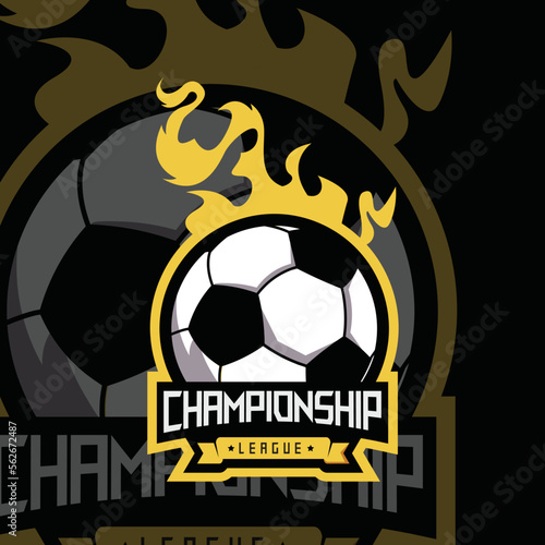 Vector football soccer logo design