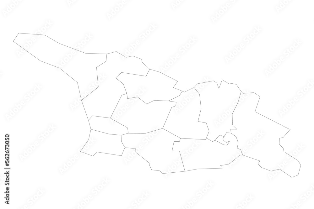 Georgia political map of administrative divisions Georgia political map of administrative divisions