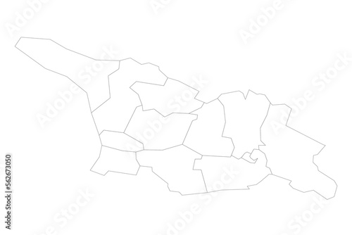 Georgia political map of administrative divisions