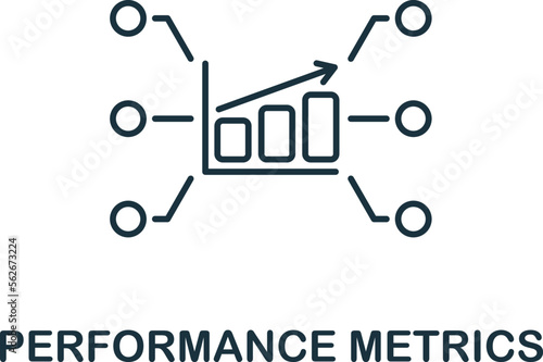 Performance Metrics icon. Monochrome simple Talent Development icon for templates, web design and infographics