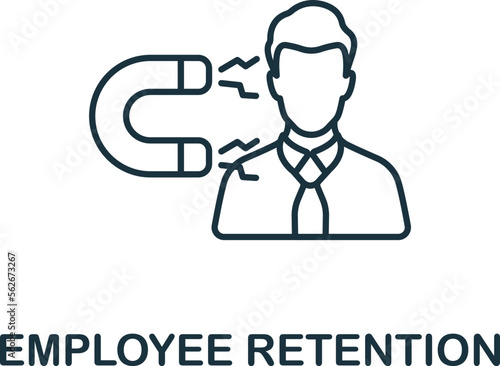 Employee Retention icon. Monochrome simple Talent Development icon for templates, web design and infographics