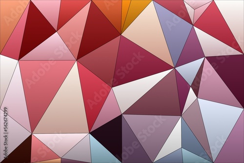 Colorful triangles pattern with a rough texture background. Background texture wall and have copy space for text. Picture for creative wallpaper or design art work.