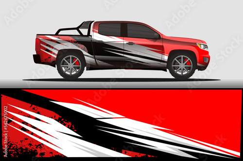 Car livery wrap decal  rally race style vector illustration abstract background