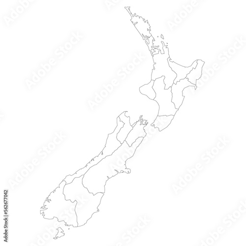 New Zealand political map of administrative divisions