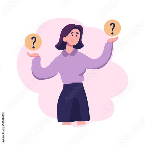 Make choice flat style illustration vector design