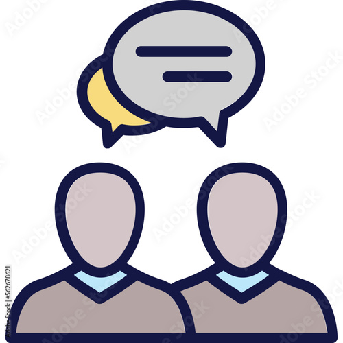 Chat bubble, consulting Vector Icon
