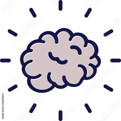 Brainstorming, curiosity Vector Icon
