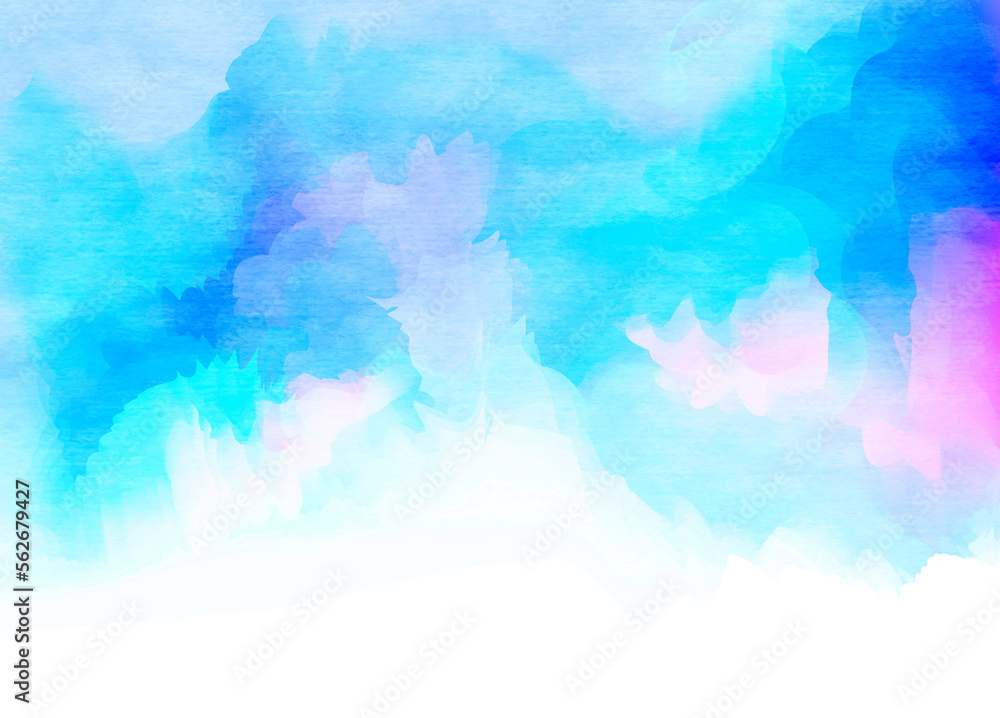 Abstract ,Watercolor Background Digital Art Painting 