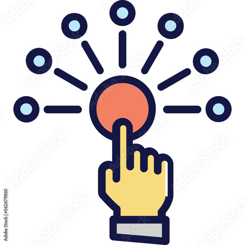Coordinate, interaction Vector Icon

