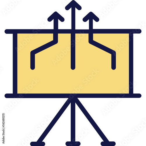 Business, coordinates sales Vector Icon

