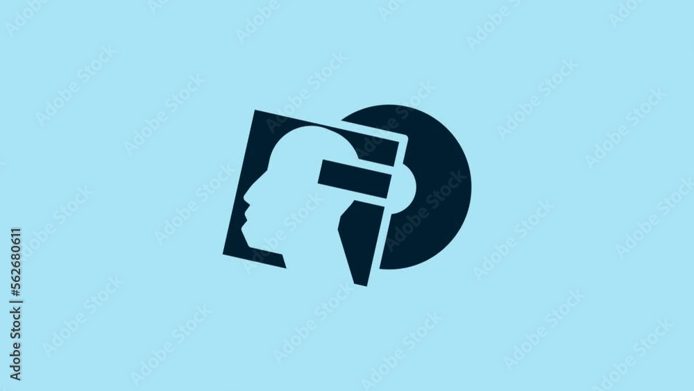 Blue Vinyl disk icon isolated on blue background. 4K Video motion graphic animation Blue Vinyl disk icon isolated on blue background. 4K Video motion graphic animation