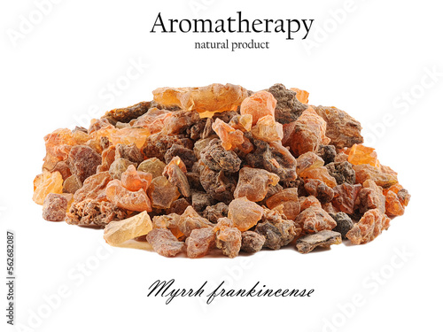 Myrrh frankincense isolated