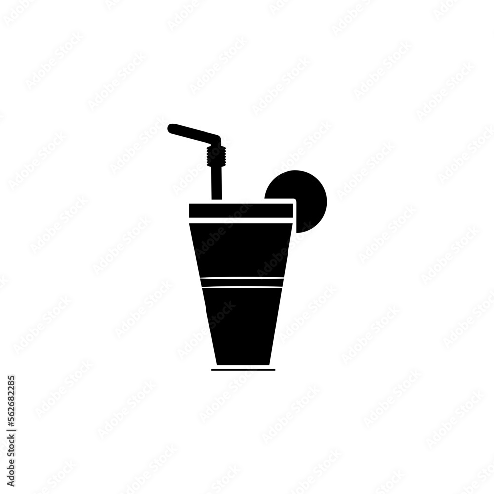 Drinking juice. Vector icon. Drinking juice. Vector icon.